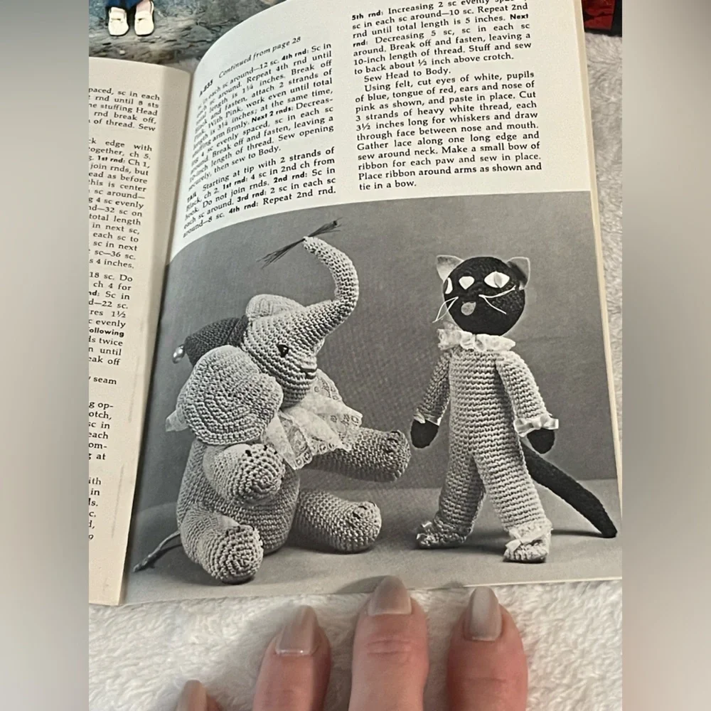Three vintage magazines patterns for knitting and crochet